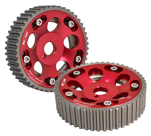 AJP Distributor Adjustable Cam Gears Timing Gear Pulley Kit Red For Toyota Supra 1JZ 2JZ TE