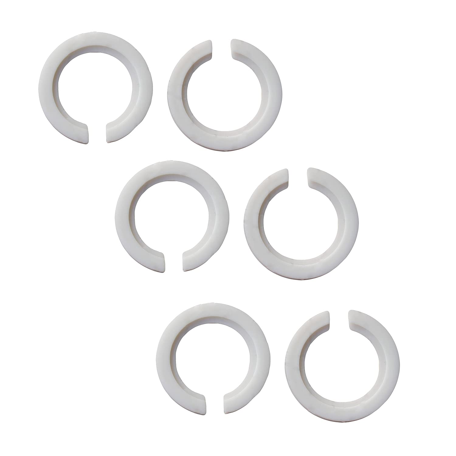 E27 to E14 Lamp Shade Ring Converter, TWDRTDD Plastic Lampshade Reducer Ring, 42mm to 29mm to Support Lamp Shade with Duplex Ring for Fitting Screw Lamp Bayonet Cap Lampholders (6, White)