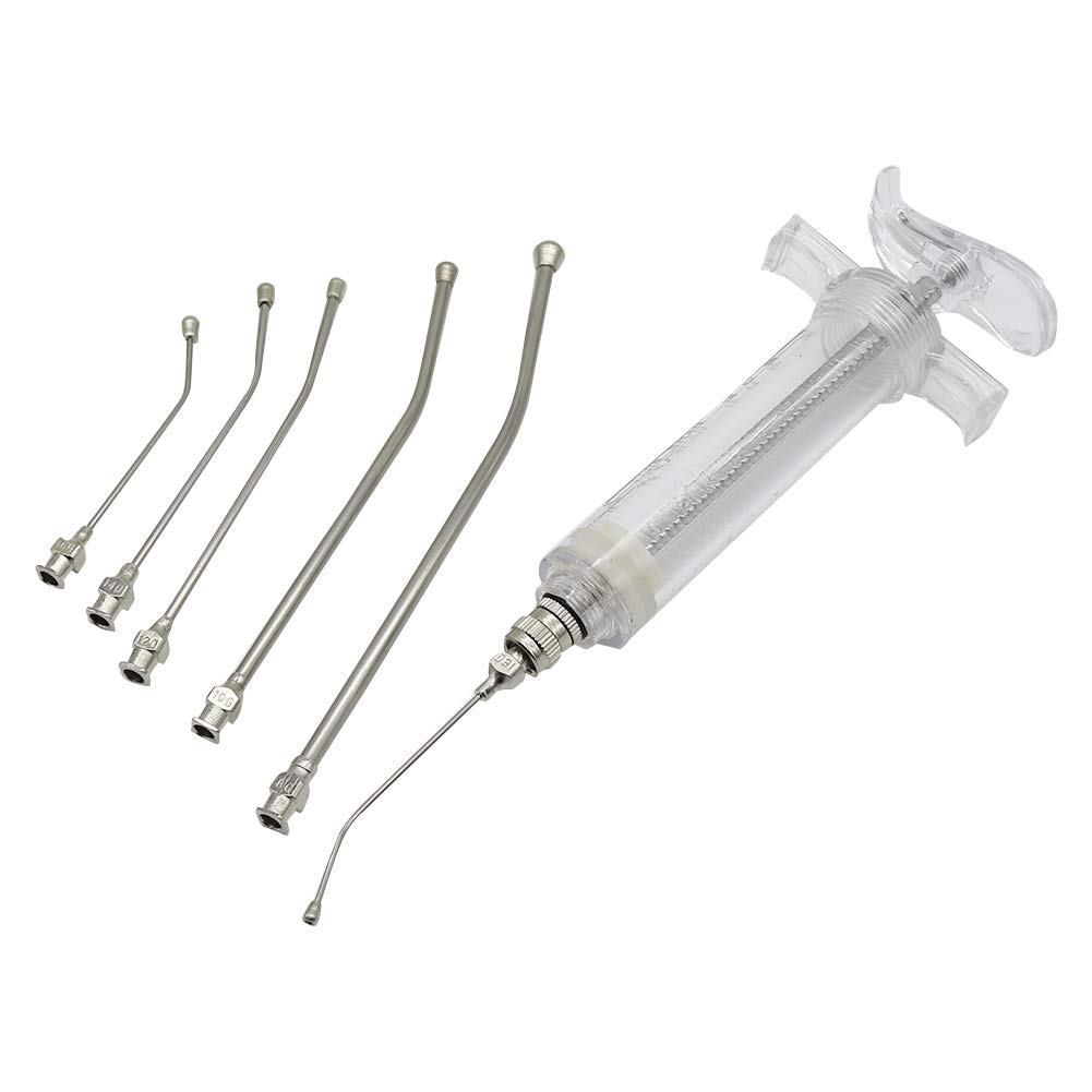 Adhere To Fly 50 ml Syringe with 6 Pieces Harvest Tubes Baby Bird Cockatiel Budgie Parrot Pet Hand Rearing Feeding Syringes (50 ml)