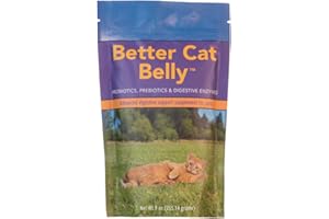 EQUERRY'S ProThrive Better Cat Belly Advanced Cat Digestive Support Supplement, Powder Prebiotics & Probiotics for Cats, Taurine Amino Acid for Immune Support, 9 Oz Bag