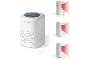 RANXINYUAN Dog Barking Alarm Motion Detector Outdoor Pir Human Body Motion Sensor Alarm Electronic Alarm Motion Activated Home Security (3 Detectors+ 1 Receiver)