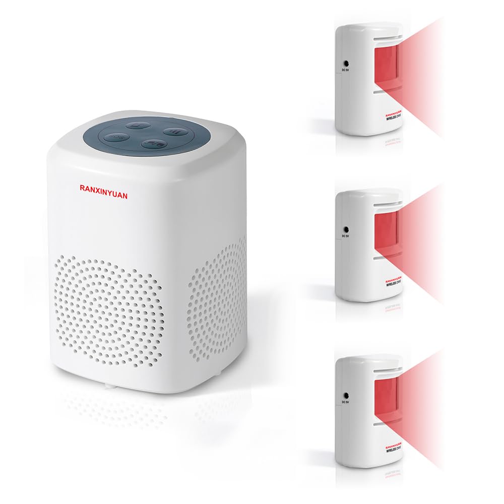 Photo 1 of Dog Barking Alarm Motion Detector Outdoor Pir Human Body Motion Sensor Alarm Electronic Alarm Motion Activated Home Security (3 Detectors+ 1 Receiver)