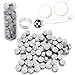Yoption 150 Pieces Octagon Sealing Wax Beads Kit for Christmas Cards, Envelopes, Wedding Invitations, Wine Packages, Gift Idea (Silver)