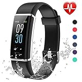Lintelek Fitness Tracker, Color Screen Activity Tracker with Heart Rate Monitor, Sleep Monitor, 14 Sports Modes, IP68 Waterproof Pedometer, Step Counter for Kids, Women, Men