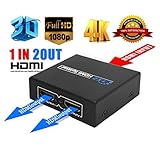 HDMI Splitter Amplifier Ultra HD 4K 2 Port HDMI Splitter 1x2 Repeater Amplifier 1080P 3D Hub 1 In 2 Out