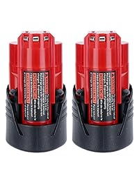 Lasica - Batería de litio de repuesto para Milwaukee Cordless Power Tool de 12 V, 3000 mAh, 12 V, M12, 48 11 2402, 48 11 2411, 48 11 2420