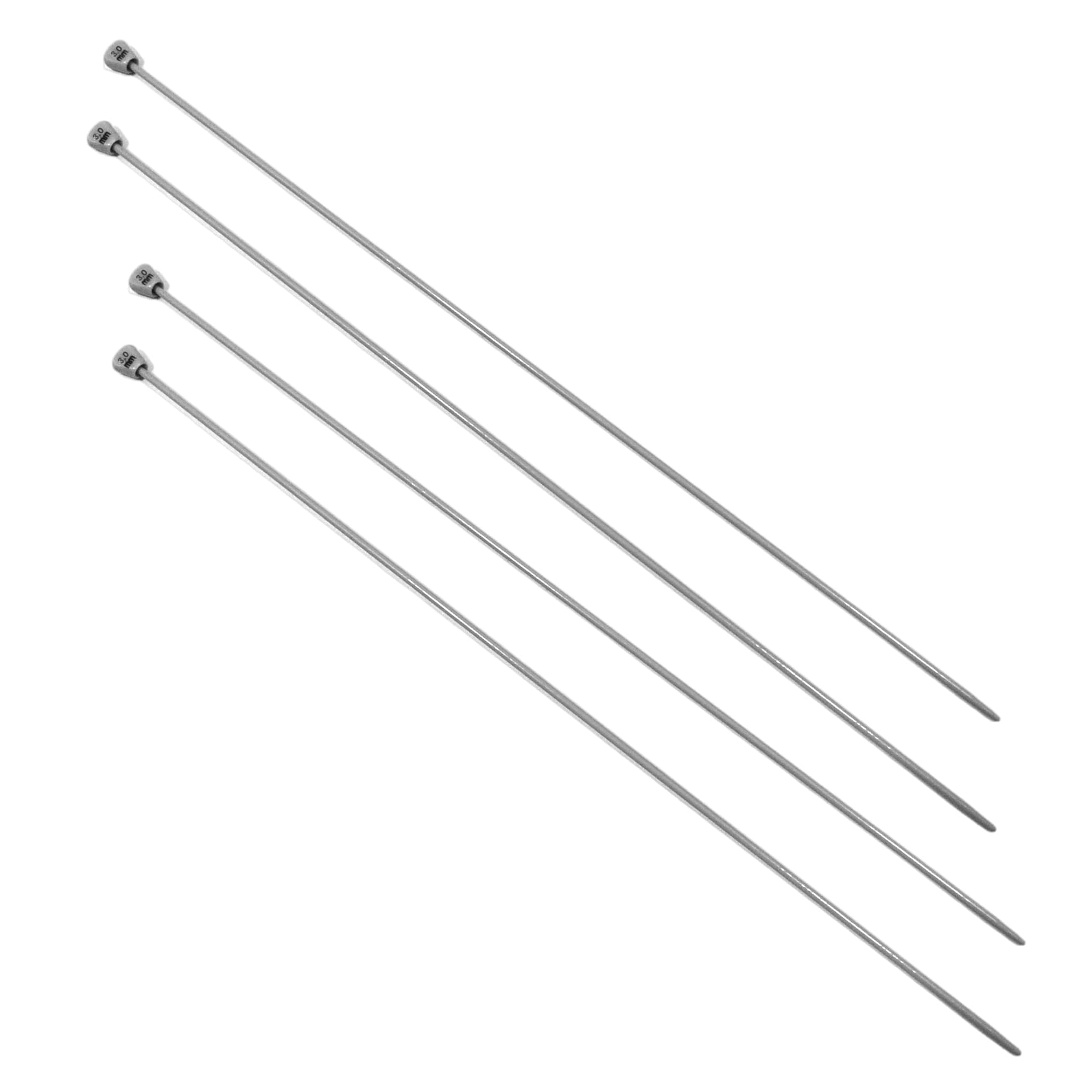 JYC CREATIVE 1 Set of Metal Circular Knitting Needles, Fixed Double Pointed Knitting Needles 2 mm to 80 cm, for Beginners and Professionals, Craft and Textile Projects,