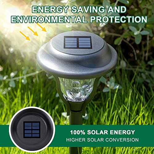 GIGALUMI Solar Garden Lights, 6 Pack Solar Yard Lights, Bright Solar