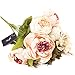 KINGSO Artificial Peony Silk Flowers Bouquet Home Wedding Decoration