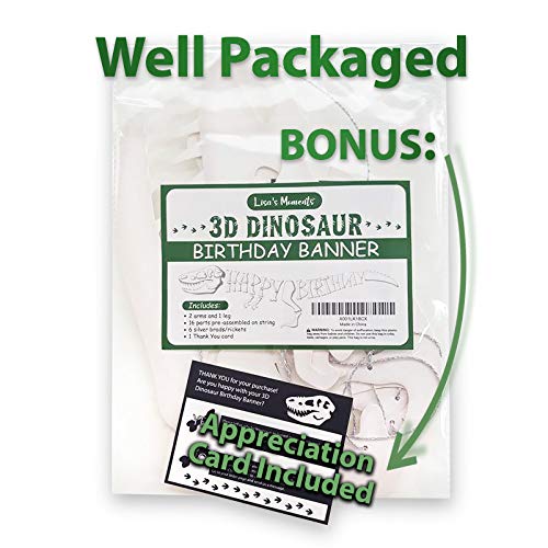 6 Dinosaur+Happy+Birthday+Banner+Pre+assembled