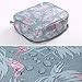 Travel Makeup Bag Waterproof Cosmetic Organizer Multifunctional Case with Compartments Toiletry Bag for Women (Flamingo)