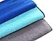Workout Towels Sports Towel Microfiber Sweat Towels Set, Multi-Purpose Gym Towel, Fast Drying & Super Soft, for Sports, Fitness, Gym, Yoga, Travel, Camping & More 3 Pack(Dark Blue+Light Blue+Grey)