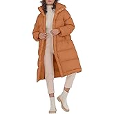 Fazortev Women's Long Puffer Jacket Stand Collar Zip Baggy Down Coats with Side Pockets Outwear