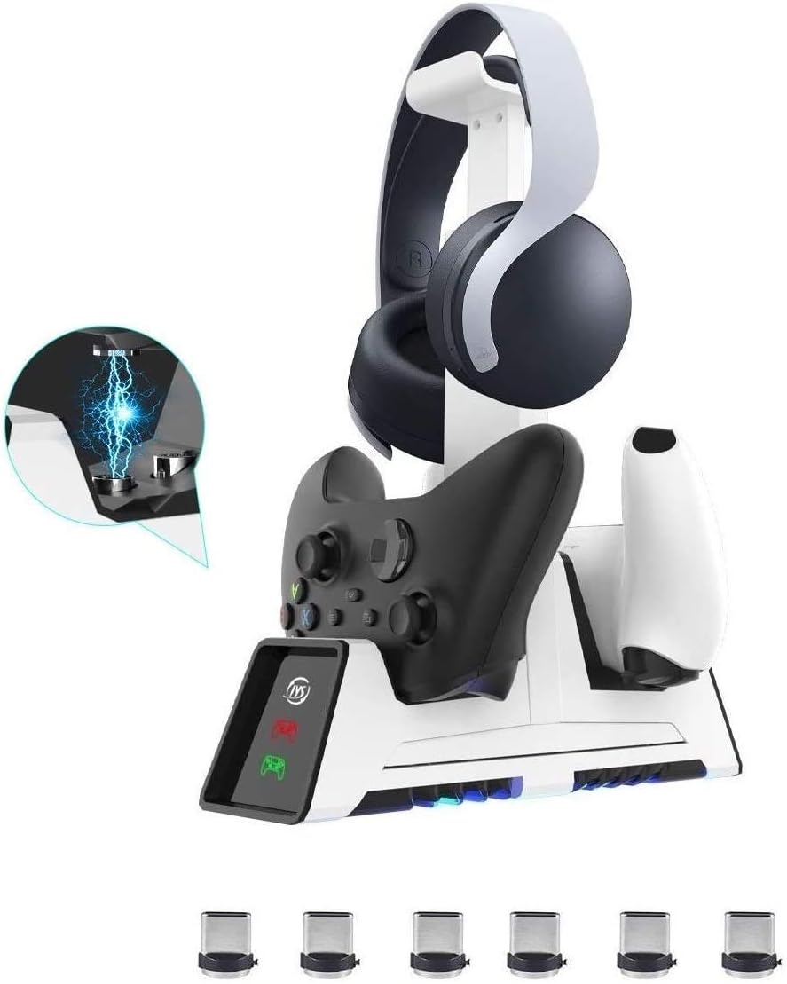 PS5 Controller Dual Charger Dock ps5 console Gaming Headphone