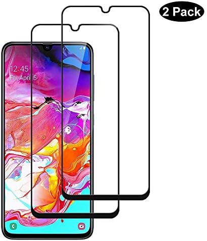 Screen Protector for Samsung Galaxy A70 (2-Pack)  [Anti-Scratch][Case Friendly] 9H Hardness 3D Full Coverage Tempered Glass Compatible for Samsung Galaxy A70 (Black)