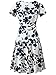 MSBASIC Womens Wrap Dress, Fit and Flare Summer Work Dress Navy Flowers M