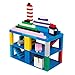SCS Direct Brick Building Blocks Blue Stackable Baseplates - 5