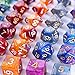 iBaseToy DND Dice Set, Polyhedral 7-Die Dice Set, Role Playing Game Dice Dungeons Dragons, Double Colors D&D Dice Sets Table Games Grey Pouch