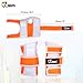 JBM Child Kids Bike Cycling Bicycle Riding Protective Gear Set, Knee and Elbow Pads with Wrist Guards Multi-sports: Rollerblading, Skating, Volleyball, Basketball, BMX (Nylon Cloth Orange, Child/kids)