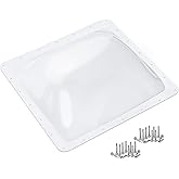 XMK 26" x 26" RV Skylight Replacement Outer Dome Fits 22" x 22" RV Skylight Shower Roof Cover Dome Openings for Camper Trailer Motorhome Fifth Wheel Food Truck (22"x22", Clear)