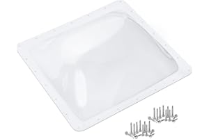 XMK 26" x 26" RV Skylight Replacement Outer Dome Fits 22" x 22" RV Skylight Shower Roof Cover Dome Openings for Camper Trailer Motorhome Fifth Wheel Food Truck (22"x22", Clear)