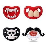 INTATIKOO Funny Baby Pacifiers,Mustache Pacifiers