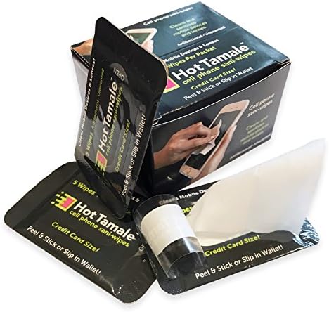 Phone Wipes, Antibacterial, Tablets, Computer Screens, Glasses, and More. Credit Card Size Packets Contain 5 Wipes. Repositionable 3M Adhesive Back Sticks to Any Surface. (45 Wipes Total)