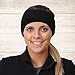 TrailHeads Women’s Ponytail Headband | Fleece Earband | Winter Running Headband - black