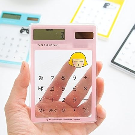 Generic 8 Digits LED Screen Calculator with Transparent Touch Pad and Solar Panel (Random Colours)