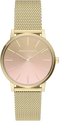 Montre pour Femme en Acier Inoxydable doré 36 mm AX5619