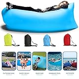 Air Sofa Outdoor Inflatable Lounger Hangout Compression Sleeping Bags Nylon Fabric With Carry Bags With Side Pocket