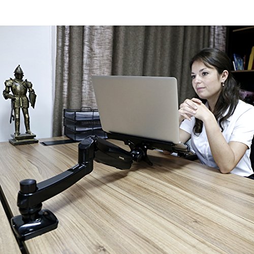 Fleximount 2 in 1 Single monitor Arm Desktop Laptop Mount Fits 10"24
