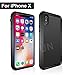 EFFUN iPhone Xs Waterproof Case, iPhone X Waterproof Case, Wireless Charging Support IP68 Certified Waterproof Cover Dust/Snow/Shock Proof Case with Cell Phone Holder and Floating Strap Black