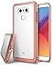 LG G6 / LG G6 Plus Case, Ringke [FUSION] Tough PC Back TPU Bumper [Drop Protection/Shock Absorption Technology][Attached Dust Cap] Raised Bezels Protective Cover - Rose Gold Crystal