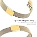 Fitbit Alta Band,Vancle Alta HR Milanese Loop Stainless Steel Metal Replacement Accessories Wristband Strap with Magnet Lock for Fitbit Alta HR 2017 / Fitbit Alta 2016 (No Tracker) (Gold)