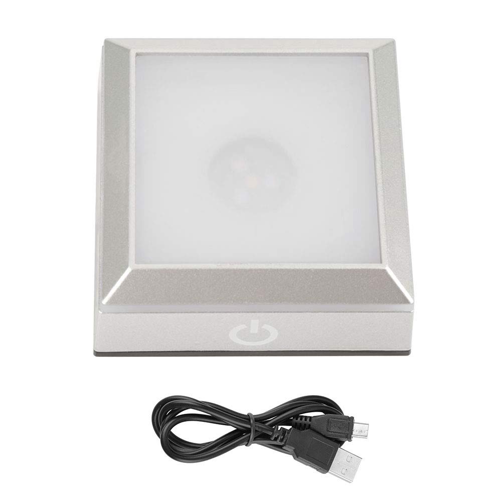 Jeanoko Crystal Base Stand, Plastic Colorful LED Light Display Stand 3D Crystal Ball Holiday Party Decor Art Figurine Decoration Light Stand Base for Christmas Decorations(Square 4 lights)