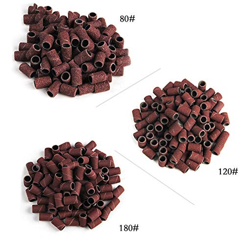 100pcs Nail Art Sanding Bands For Electric Nail Drill Machine Drill Bits File Remover 80''/120''/180