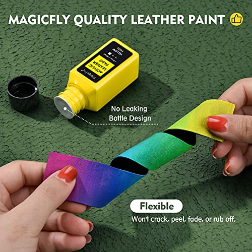 Magicfly 11 Colors Acrylic Leather Paint for Shoes (30ml/1 fl oz.) with