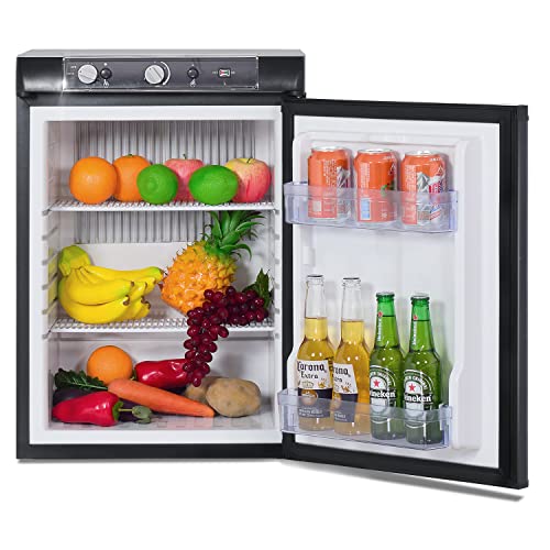 Refrigerator For Rv Smad 3 Way Caravan Propane Fridge 110V/12V/LPG Gas Refrigerator for RV ...