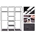 SONGMICS Portable Clothes Closet, Non-Woven Fabric Wardrobe with 2 Hanging Rods, 9 Storage Shelves, Storage Organizer, Dark Brown URYG12K