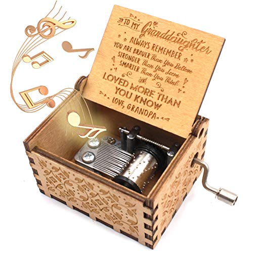 ukebobo Wooden Music Box - You are My Sunshine Music Box, from Grandpa to Granddaughter, Gifts for Kids - 1 Set - Thumbnail 7
