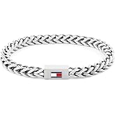 Tommy Hilfiger Men's Jewelry – Stainless Steel Bracelet, Magnetic Clasp - Enamel Flag Detail – Easy to Wear - Fashion Accessory - Gift for Him