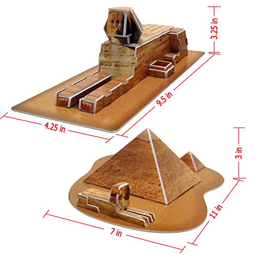 Creative 3D Puzzle Paper Model Egypt Pyramids DIY Fun & Educational