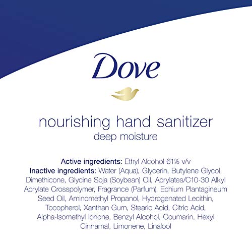 Dove NourishingHandSanitizer 99.99 Effective Against Germs Deep