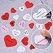 Hotop 300 Pieces Mini Valentine's Heart Doilies and 500 Pieces Foam Heart Stickers Adhesive Stickers for Wedding Decoration Valentine's Day Party (Multi-Color)