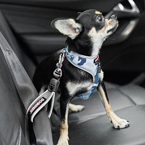 DOGNESS Car Seat Belt for Pet Travel Safety, Adjustable or Loop, Universal Vehicle Harness Tether with Heavy Duty Swivel Lock, for Small Medium Large Dogs Cats, Matching Harness Collar Sold Separately