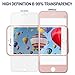 iPhone 7 Plus Full Screen Protector, iSPECLE 3D Curved Full Coverage for iPhone 7 Plus Tempered Glass Screen Protector Easy Install HD Clear 5.5 Inch 9H Hardness, Rose Gold
