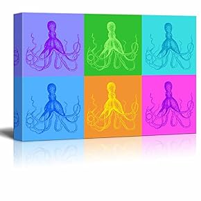 Multi Color Pop Art with Octopus