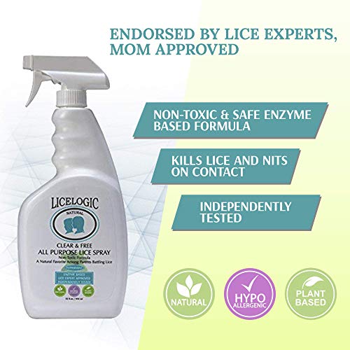 LiceLogic Natural Home Lice Spray for Furniture, Belongings, Bedding