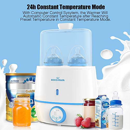 Baby Bottle Warmer & Bottle Sterilizer, 6in1 Double Bottle